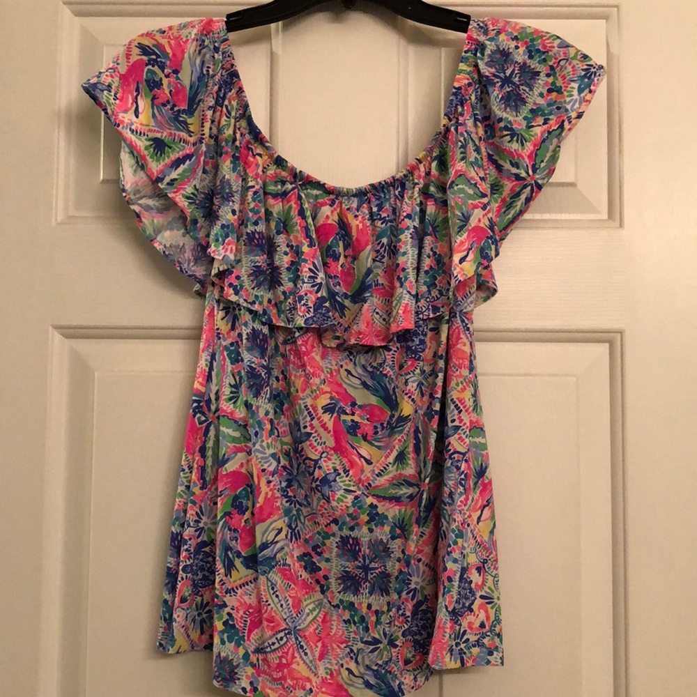 Lilly Pulitzer off the shoulder shirt